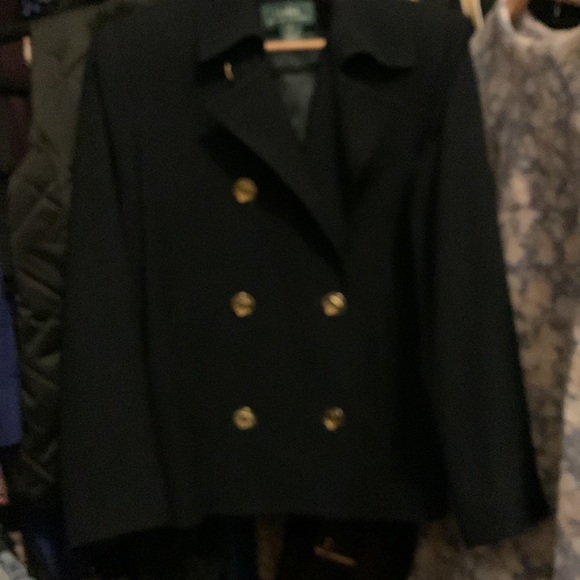 Lauren for Ralph Lauren, navy, Waist length Wool Jacket - Picture 4 of 7